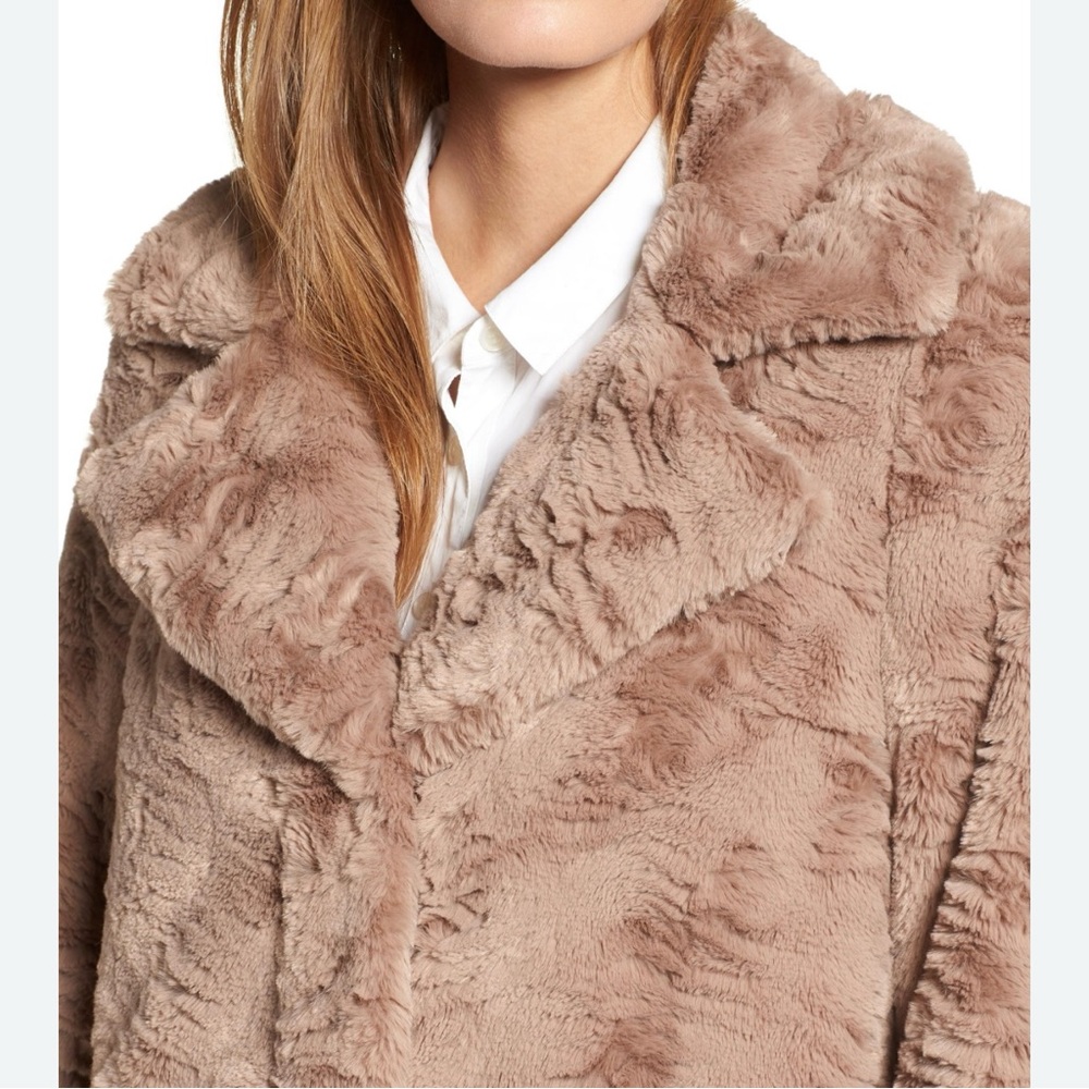 XL KENNETH COLE NEW YORK PINK FAUX FUR JACKET - Picture 2 of 12